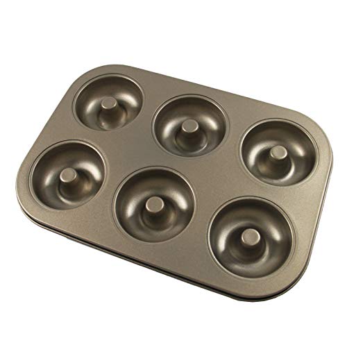 FineDecor Nonstick Donut Baking Pan, Donut Baking Mould, Bagels Baking Tray for Cake Muffins Doughnut (6 CAVITY)