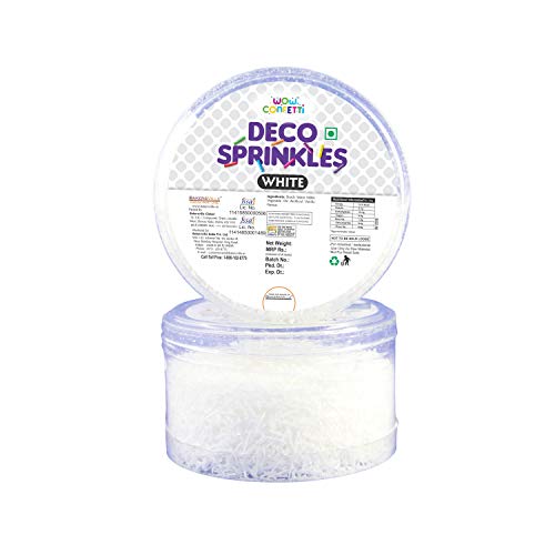 Wow Confetti Deco Sprinkles -30g (White)