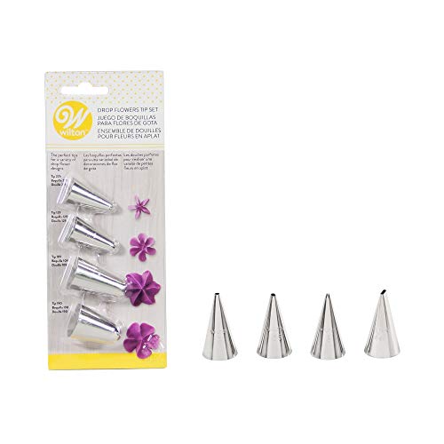 Wilton Drop Flowers Tip Set Nozzles 4pcs