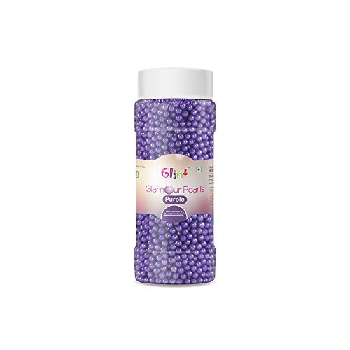 Glint Glamour Pearl Balls (4mm) (Purple), 75g