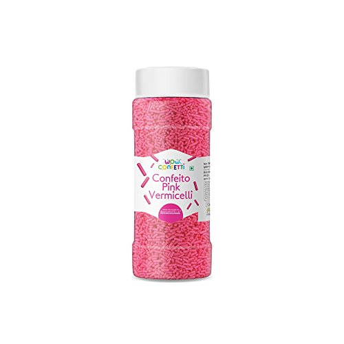 Wow Confetti Confeito Vermicelli Sprinkles (Pink, 125 g)