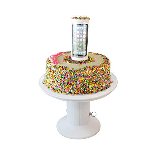 FINEDECOR Surprise Plastic Cake Stand (White, 8 inch)