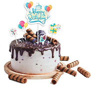 Load image into Gallery viewer, Let&#39;s Party Cake Topper Pack of 4, 20 Pieces (Birthday Theme)
