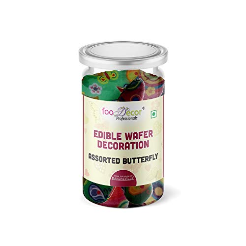FooDecor Edible Butterfly 75 Pcs (Assorted), 75g