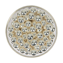 Load image into Gallery viewer, Glint Silver Dragees for Cake - 11 mm, Decorative Silver Ball Shape Dragees For Cake Décor, 75g, Sparkling Effect, Use for Outer Surface Decoration
