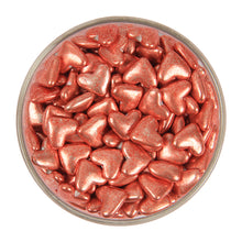 Load image into Gallery viewer, Glint Silver Dragees for Cake - 12 mm, Decorative Red Heart Shape Dragees For Cake Décor, 150g, Sparkling Effect, Use for Outer Surface Decoration

