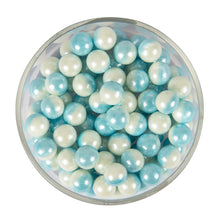 Load image into Gallery viewer, Glint Dual Tone Pearl Balls for Cake Decoration ( 10mm ) ( White &amp; Blue ), 75g | Dual Colour Cake Sprinkle For Cake Decoration | 75g
