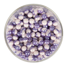 Load image into Gallery viewer, Glint Dual Tone Pearl Balls for Cake Decoration ( 7mm ) ( White &amp; Purple ), 75g | Dual Colour Cake Sprinkle For Cake Decoration | 75g
