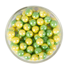 Load image into Gallery viewer, Glint Dual Tone Pearl Balls for Cake Decoration ( 10mm ) ( Yellow &amp; Green ), 75g | Dual Colour Cake Sprinkle For Cake Decoration | 75g
