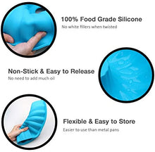 Load image into Gallery viewer, FineDecor Silicone Bundt Cake Pan - Nonstick Round Fluted Cake Mold 5 Inch - Tube Cake Pan  Baking Molds for Jello, Gelatin, Pound Cake FD-3188.
