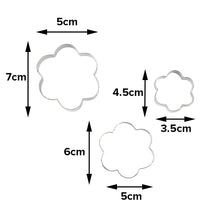 Load image into Gallery viewer, FineDecor Cookie Cutter Stainless Steel Cookie Cutter Set (Heart Shape, 6 &amp; 5 Poninted Star Shape, Flower Shape) (12 Pieces) - FD 3099
