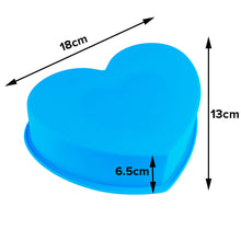 Load image into Gallery viewer, FineDecor Silicone Bakeware Heart Cake Pan/Cake/Jelly/Pudding/Mousse making Mould (Microwave-Oven-Freezer-Dishwasher Safe Re-Useable), FD 3184
