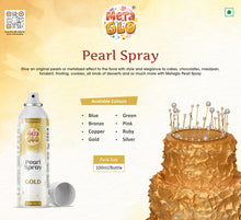 Load image into Gallery viewer, MetaGlo Edible Pearl Spray ( Gold ), 100ml | Cake Decorating Spray Colour for Cakes, Cookies, Cupcakes Or Any Consumable For A Dazzling Metallic Shimmer Effect, Gold
