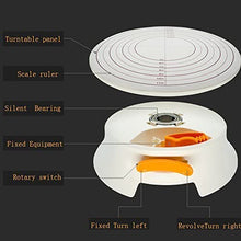 Load image into Gallery viewer, FineDecor Lockable Plastic Cake Server 28 cm with Measurement, 360° Degree Rotating Cake Turntable, Cake Decorating Stand FD 2825
