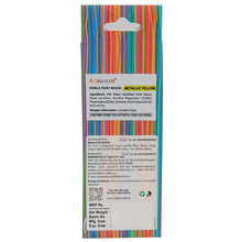 Load image into Gallery viewer, Colourmist Edible Paint Brush With Metallic Paint ( Metallic Yellow ) | Food Colour Paint Brush For Dessert | 1pc
