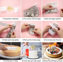 Load image into Gallery viewer, FineDecor Cake Birthday Photo Reel Cake Box, Money Box Set, Birthday Cake Topper and Transparent Bags for Birthday Party Cake Decorations  (FD 3371)
