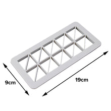 Load image into Gallery viewer, FineDecor Crossed Square Cookie Cutter Set / Fondant Embosser &amp; Cutter - Geometric Cutter Set Half Square Shape, FD 3366
