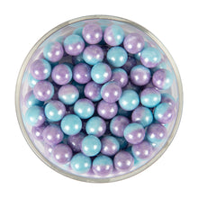 Load image into Gallery viewer, Glint Dual Tone Pearl Balls for Cake Decoration ( 10mm ) ( Blue &amp; Purple ), 75g | Dual Colour Cake Sprinkle For Cake Decoration | 75g
