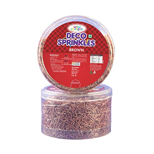 Wow Confetti Deco Sprinkles -30g (Brown)