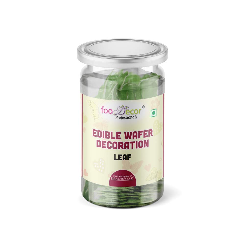 Food decor Edible Wafer Decoration Leaf-Bv-2834 (30 Pieces x 1 Jar), 30 g