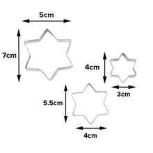 Load image into Gallery viewer, FineDecor Cookie Cutter Stainless Steel Cookie Cutter Set (Heart Shape, 6 &amp; 5 Poninted Star Shape, Flower Shape) (12 Pieces) - FD 3099
