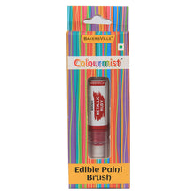 Load image into Gallery viewer, Colourmist Edible Paint Brush With Metallic Paint ( Metallic Ruby ) | Food Colour Paint Brush For Dessert | 1pc
