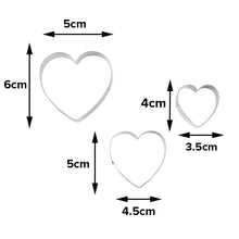 Load image into Gallery viewer, FineDecor Cookie Cutter Stainless Steel Cookie Cutter Set (Heart Shape, Round Shape, Star Shape, Flower Shape) (12 Pieces) - FD 3097
