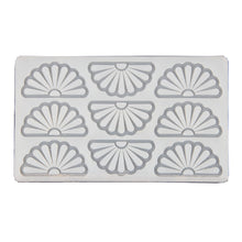 Load image into Gallery viewer, FineDecor Fan Pattern Silicone Chocolate Garnishing Mould (9 Cavity), Flower Shape Garnishing Sheet For Chocolate And Cake Decoration, FD 3542
