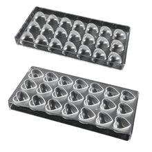 Load image into Gallery viewer, FineDecor Heart Shaped Polycarbonate Chocolate Mold  (21 Cavities), Transparent, FD 3417
