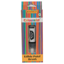 Load image into Gallery viewer, Colourmist Edible Paint Brush With Metallic Paint ( Metallic Black ) | Food Colour Paint Brush For Dessert | 1pc

