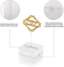 Load image into Gallery viewer, FineDecor Cake Birthday Photo Reel Cake Box, Money Box Set, Birthday Cake Topper and Transparent Bags for Birthday Party Cake Decorations  (FD 3371)
