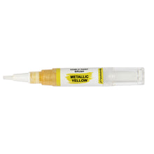 Load image into Gallery viewer, Colourmist Edible Paint Brush With Metallic Paint ( Metallic Yellow ) | Food Colour Paint Brush For Dessert | 1pc
