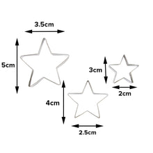 Load image into Gallery viewer, FineDecor Cookie Cutter Stainless Steel Cookie Cutter Set (Heart Shape, 6 &amp; 5 Poninted Star Shape, Flower Shape) (12 Pieces) - FD 3099
