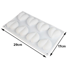 Load image into Gallery viewer, FineDecor Diamond Heart Shape Silicone Mousse Cake Mould, Non-stick Heart Shaped Mould Tray for Baking, Dessert, Biscuit and Soap, FD 3167 (8 Cavity)
