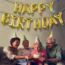 Load image into Gallery viewer, Let&#39;s Party Happy Birthday Balloon Gold (16 Inch), 13 Pcs Reusable
