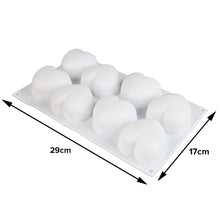 Load image into Gallery viewer, FineDecor Love Heart Shape Silicone Mousse Cake Mould For Baking, Truffle Mould Dessert Mould French Cake Mould , FD 3169 (8 Cavity)
