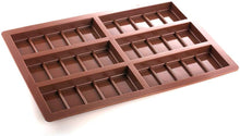 Load image into Gallery viewer, FineDecor Silicone Mould Chocolate Bar Sweet Moulds Candy Mould Jelly Mould Rectangle Baking Silicon Bakeware Mold Shape (6 Cell 5 Section) - FD 3434
