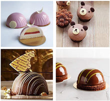 Load image into Gallery viewer, FineDecor Semi Sphere Silicone Non Stick Molds, 5 Cavity Chocolate Mould, Baking Mold for Making Hot Chocolate Bombs,Cake,Jelly,Dome Mousse (FD 3185)
