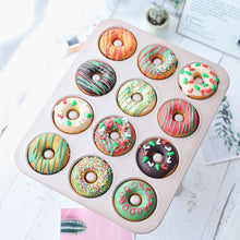 Load image into Gallery viewer, FineDecor Nonstick Carbon Steel Donut Baking Pan, Donut Baking Mould, Bagels Baking Tray for Cake Muffins Doughnut, FD 3108 (12 Cavity)
