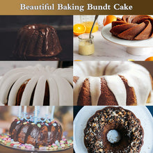 Load image into Gallery viewer, FineDecor Nonstick Silicone Bundt Cake Pan, Nonstick Fluted Cake Mould Baking Pan for Cake, Jello, Bread and More Baked Goods FD 3189
