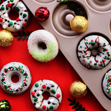 Load image into Gallery viewer, FineDecor Nonstick Carbon Steel Donut Baking Pan, Donut Baking Mould, Bagels Baking Tray for Cake Muffins Doughnut, FD 3108 (12 Cavity)
