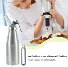 Load image into Gallery viewer, FineDecor Whipped Cream Chargers Stainless Steel N2O for Whipped Cream - Pack of 10, (FD 3428)
