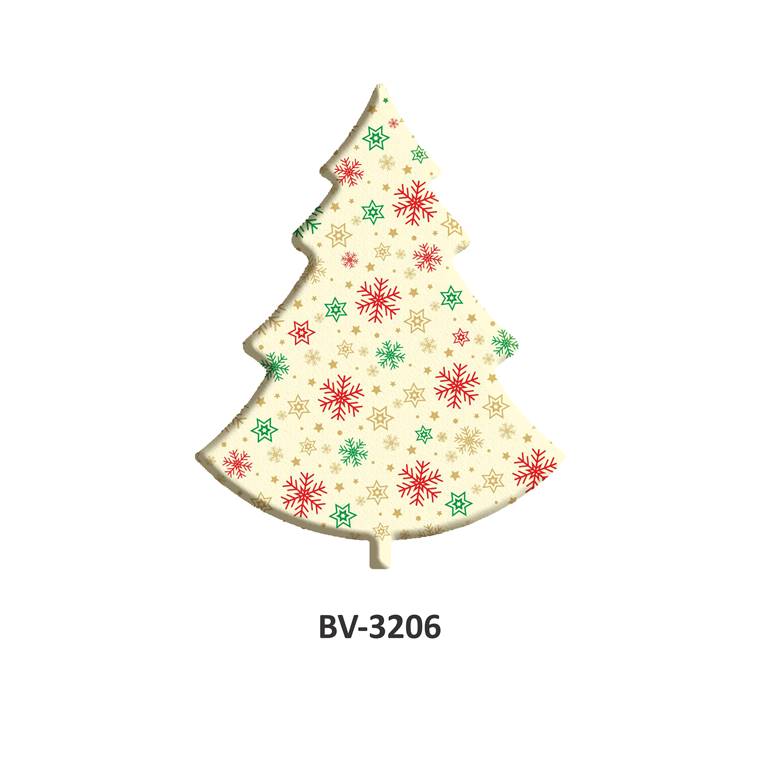 Foodecor Merry Christmas , X- Mas Tree Shape Decorative Transfer Mould  - BV 3206