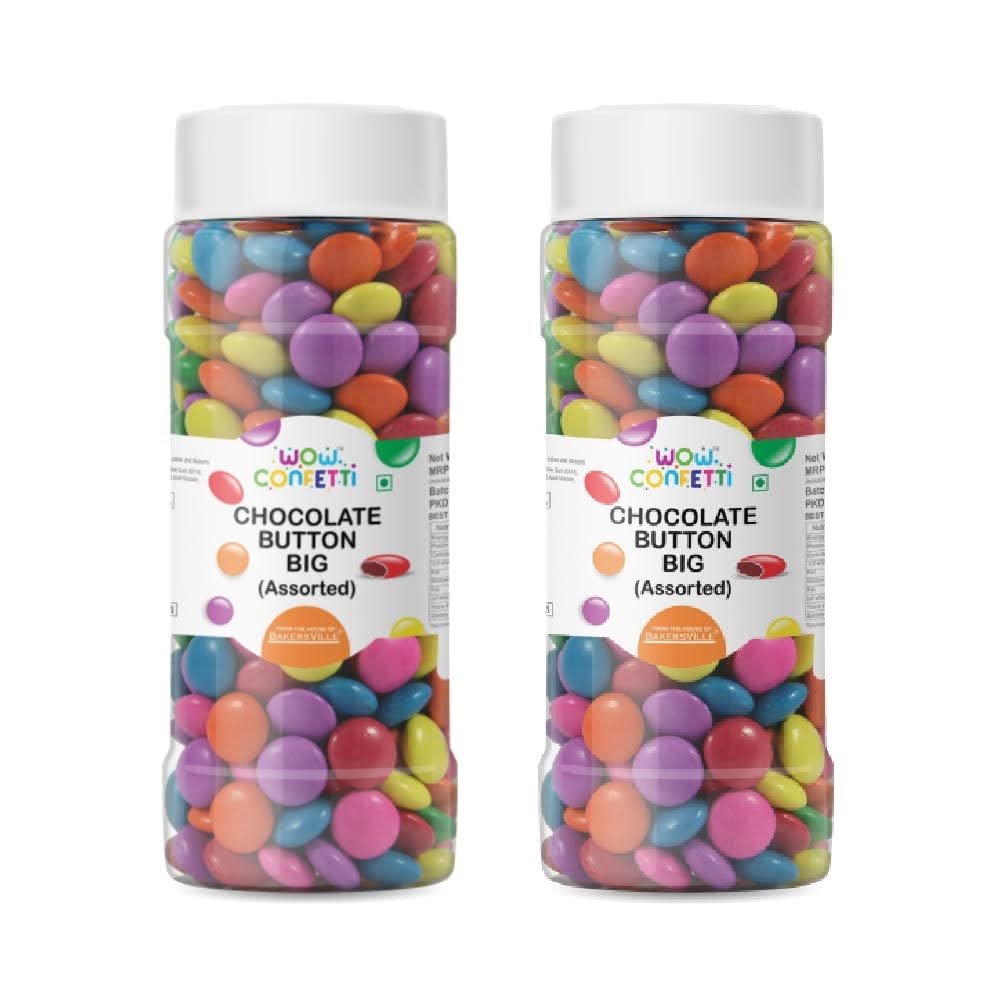 Wow Confetti™  Chocolate Buttons Assorted, 125g (Pack of 2)