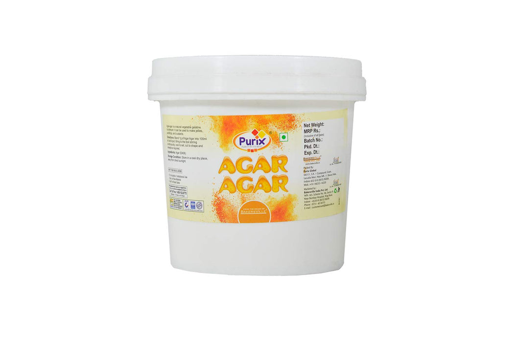 Purix Agar Agar Powder | Kanten Powder | Versatile Thickener | Healthy Gelatin Substitute | Perfect For Jelly | Gluten Free, 500g
