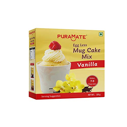 Puramate Egg Less Mug Cake Mix (Chocolate & Vanilla), 225g