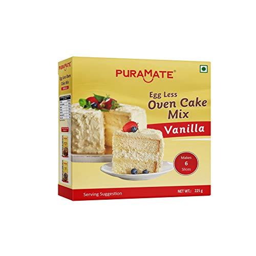 Puramate Egg Less Oven Cake Mix (Chocolate & Vanilla), 225g