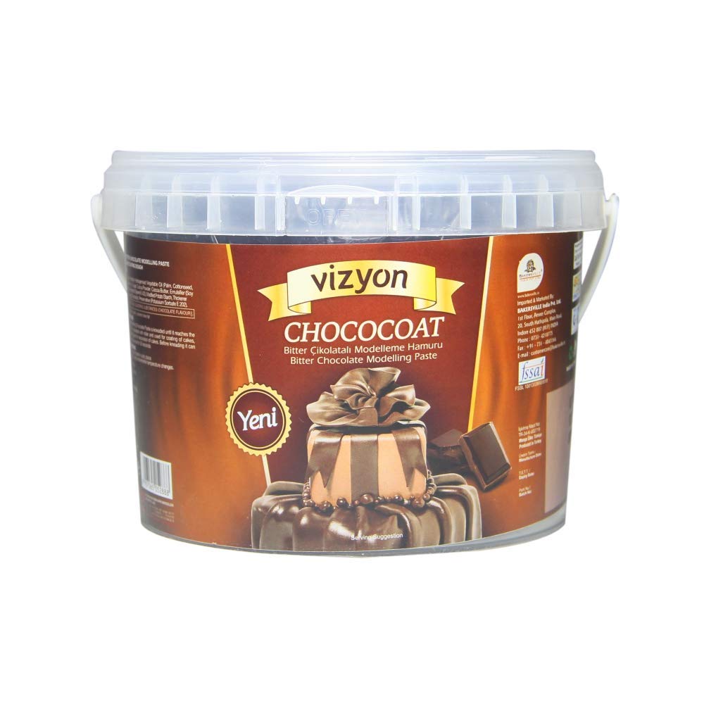 Vizyon Chococoat Modelling Paste (Bitter Chocolate), 1kg, 1000 g
