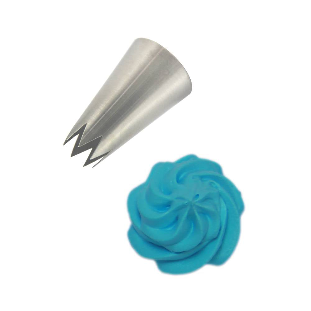 FineDecor Large Piping Tip, Stainless Steel Icing Piping Nozzle Tip, Cake Decorating Tools Cream Puff Decor Pastry Icing Tool for Baker, 1psc (C9)