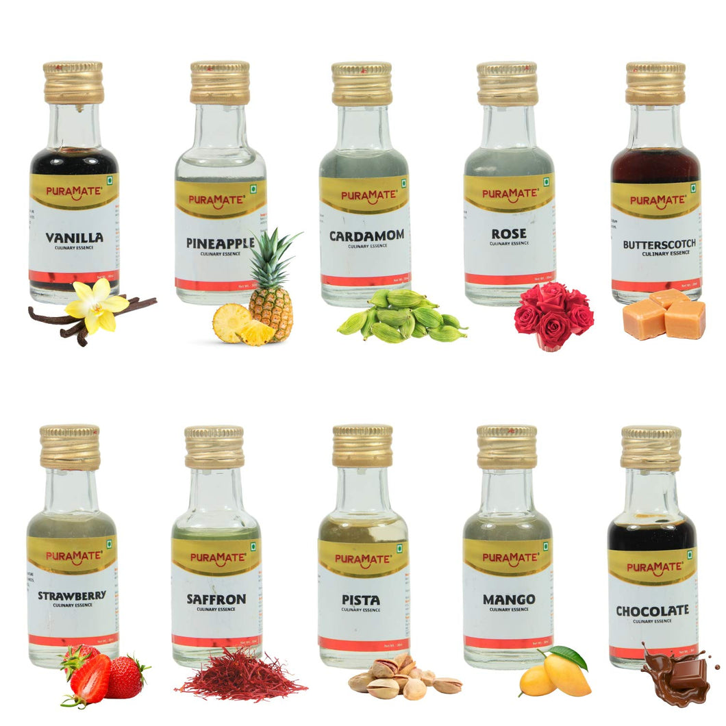 PURAMATE - CULINARY ESSENCE - ASSORTED - (30 ML X 10 BOTTLES X 1 BOX)